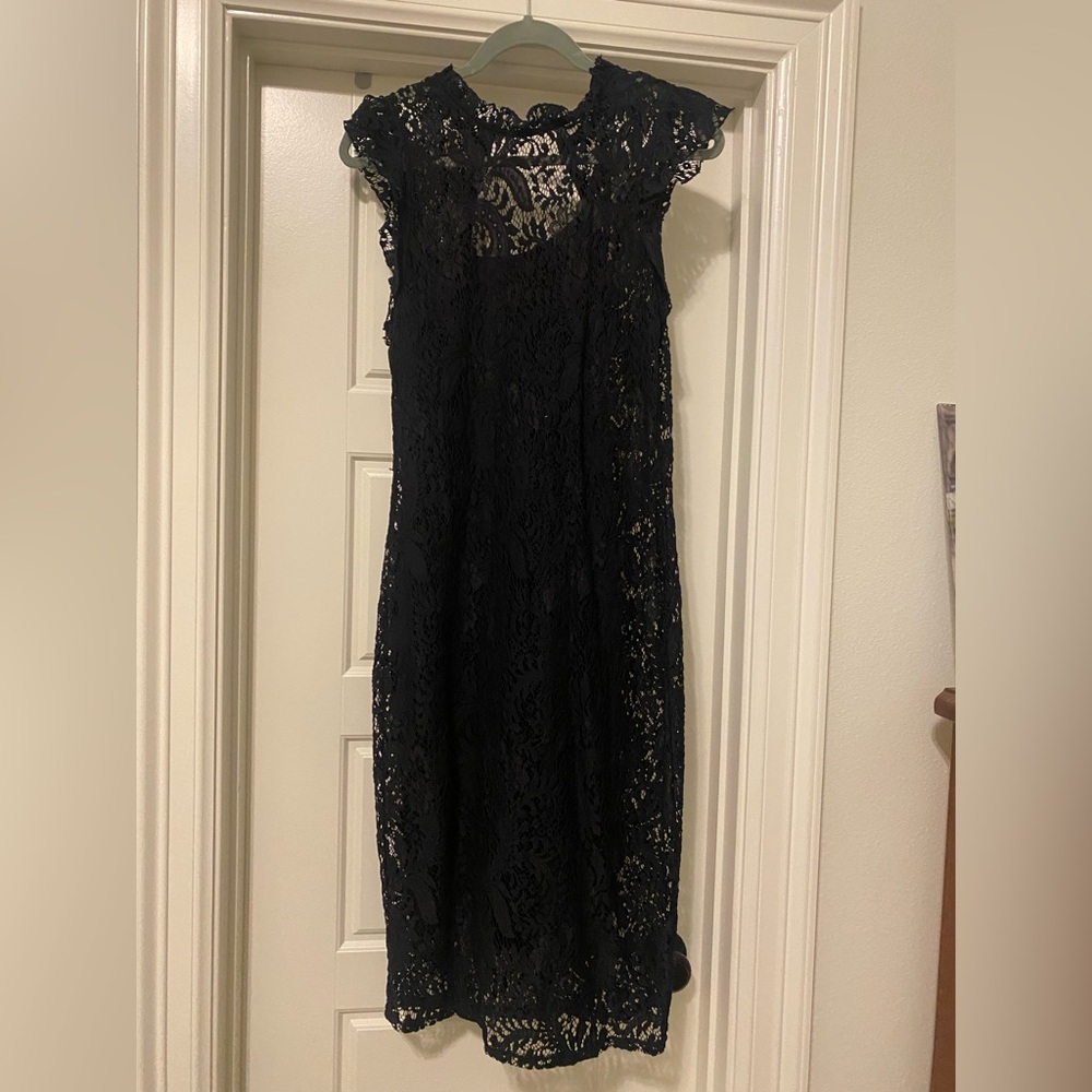 Mossimo Supply Co. Black Lace Midi Dress